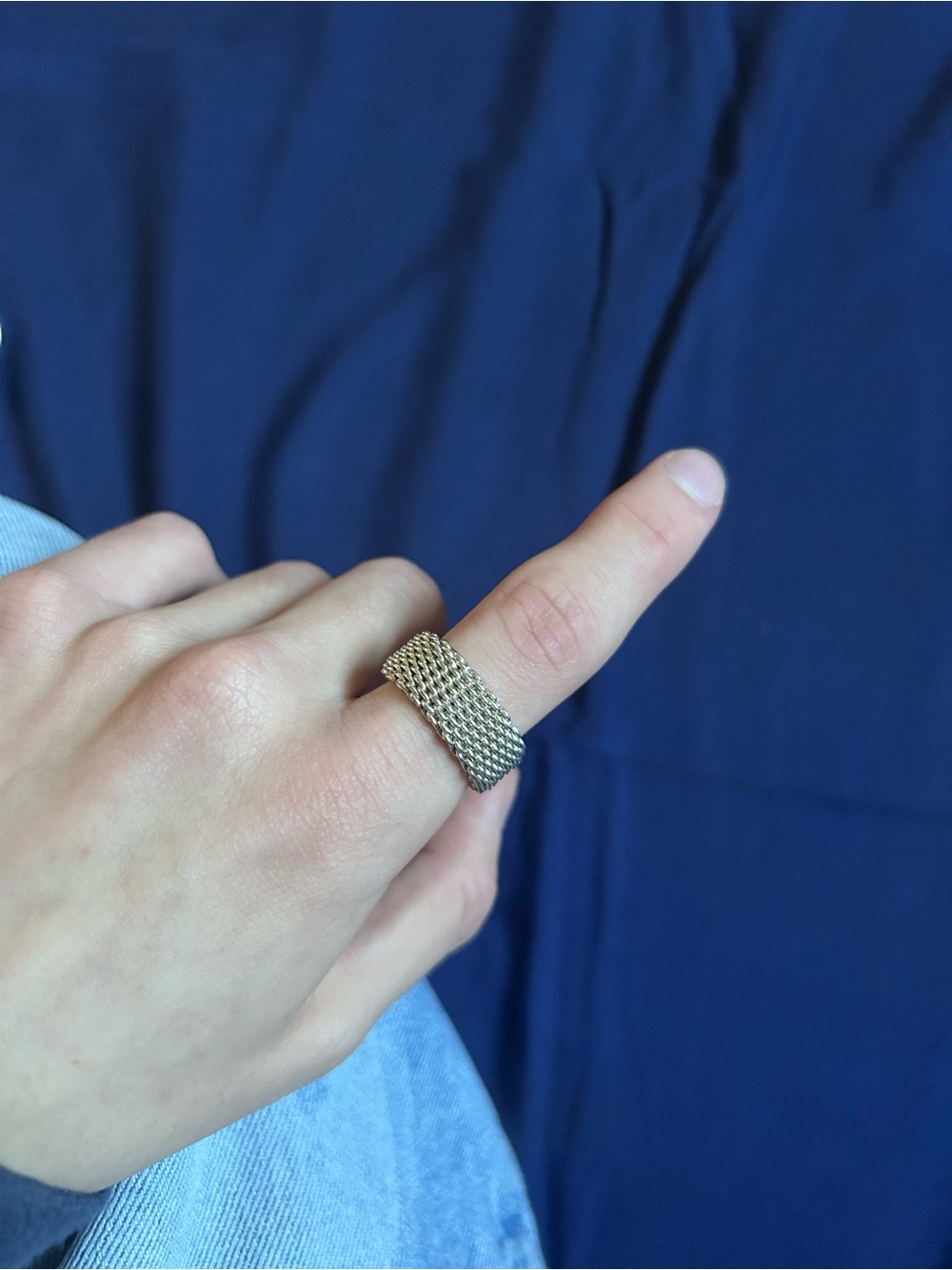 Unisex sterling ring, size 7.5